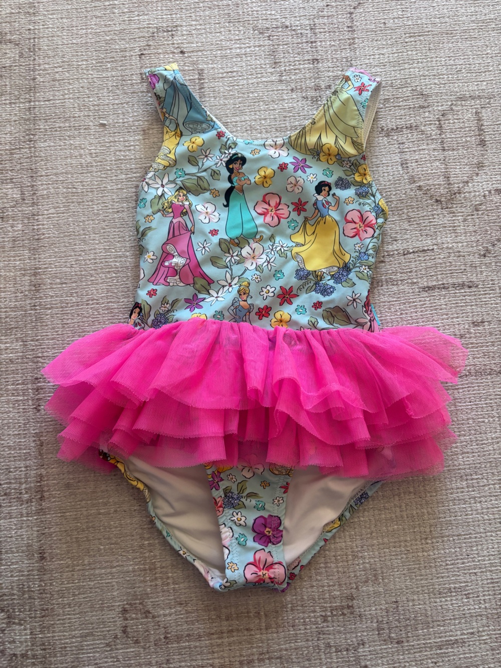Posh Peanut Disney Princess Floral Tutu Swimsuit - Size 4T